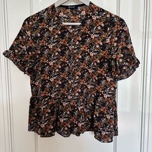 Silk Floral Blouse by Madewell